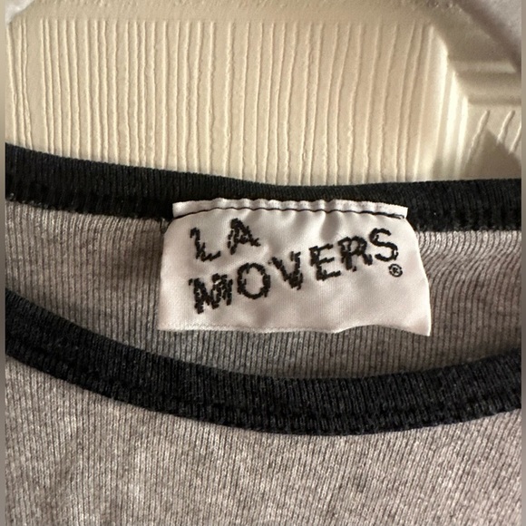 Gray Ringer T-Shirt with Black Trim - Picture 2 of 3